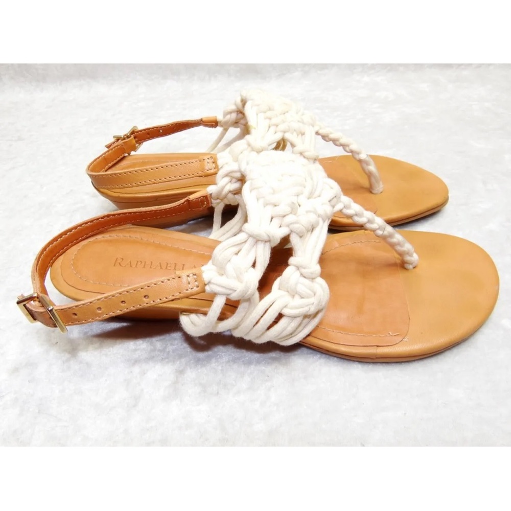 Anthropologie Raphaella Booz Sandals size 5 BOHO Chic Ivory Rope